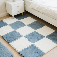 Vente à chaud de tapis en mousse EVA à emboîtement moderne avec couche supérieure en peluche pour la salle de jeux des enfants et l'utilisation du sol de la pépinière
