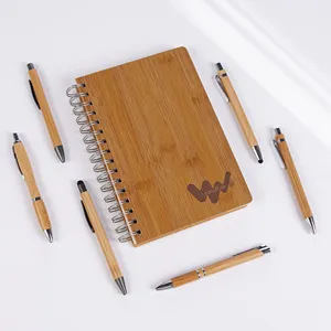 Promotional Personalized Bamboo Customized Eco Friendly Engraved Bamboo Stylus Ballpoint Pen With Logo