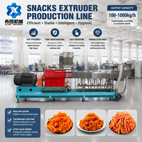 Extrudeuse de frites frites, machine de fabrication de snacks, bugles de friture extrudés automatiques, machine à snacks, bouffée de maïs