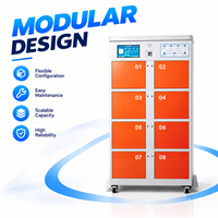 Station de partage de batteries pour la mobilité partagée en extérieur, armoire de remplacement de batteries au lithium à 8 compartiments pour trottinettes électriques