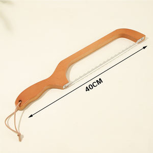 Cortador manual de pan casero de madera, cuchillo para pan de masa madre, cortador de pan en arco, cortador dentado para baguettes y bagels - Product Image 6