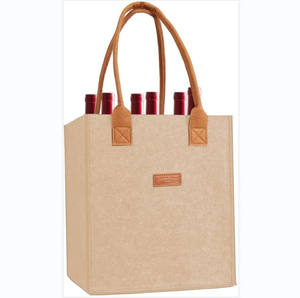 Bolsa de fieltro de seis botellas de alta calidad con logotipo personalizado como una elegante bolsa de regalo - Product Image 6