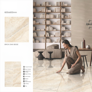 Callis Verde Marble Design Nano Polished Porcelain <b>Floor</b> Tiles 600x600mm by Vistaar - Product Image 2