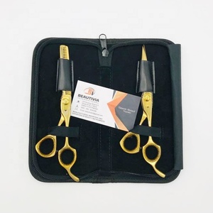 Ciseaux de coupe de cheveux professionnels japonais en acier inoxydable 6 pouces ciseaux de Salon plaqués or pointus pour salon de coiffure de beauté des cheveux - Product Image 6