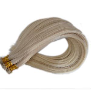Extensions de cheveux humains tissées à la main, blond blanc # 60 mèches lisses et soyeuses de 14 pouces, 100g, qualité supérieure, toutes couleurs compatibles - Product Image 5