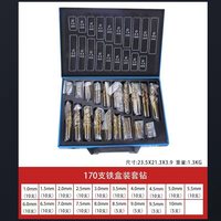170 pièces ensemble de forets HSS en acier à grande vitesse revêtus de titane 5mm forets multi-usages pour bois plastique aluminium trous de forage