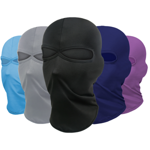 Balaclava de moto unisexe noir 2026 avec logo personnalisé, 100% polyester, tissu courant, design pour sports de plein air, été, musique - Product Image 2