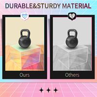 3pcs Cube Acrylique Iridescent Présentoir Carré Arc-en-ciel Risers pour Collectibles Bijoux Parfum Sac à main