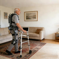 Offre Spéciale : Exosquelette intelligent de rééducation pour la marche en intérieur, avec 4 roues, pour hommes handicapés