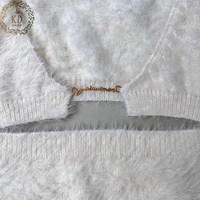 KD-Mini robe moulante en fil à logo personnalisable, coupe blanche, sexy, robe en tricot pour femmes, robe pull en mohair