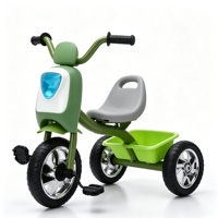 Tricycle à trois roues en métal pour enfants, pour garçons et filles de 1 à 6 ans, avec pédales, lumières et musique