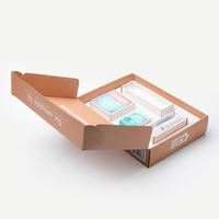 Boîte d'expédition personnalisée en carton ondulé recyclé et écologique pour kit de coupe menstruelle, emballage de crème pour le visage, boîte d'expédition pour l'hygiène féminine