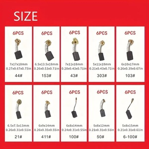 Brosses en carbone pour moteur électrique, 60 pièces, pièces de rechange, accessoires de réparation pour outils électriques - Product Image 5