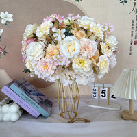 Vente en gros grand 2025 vente chaude en gros décoration de mariage violet Rose Pincushion fleur boule mariage Table centres de table