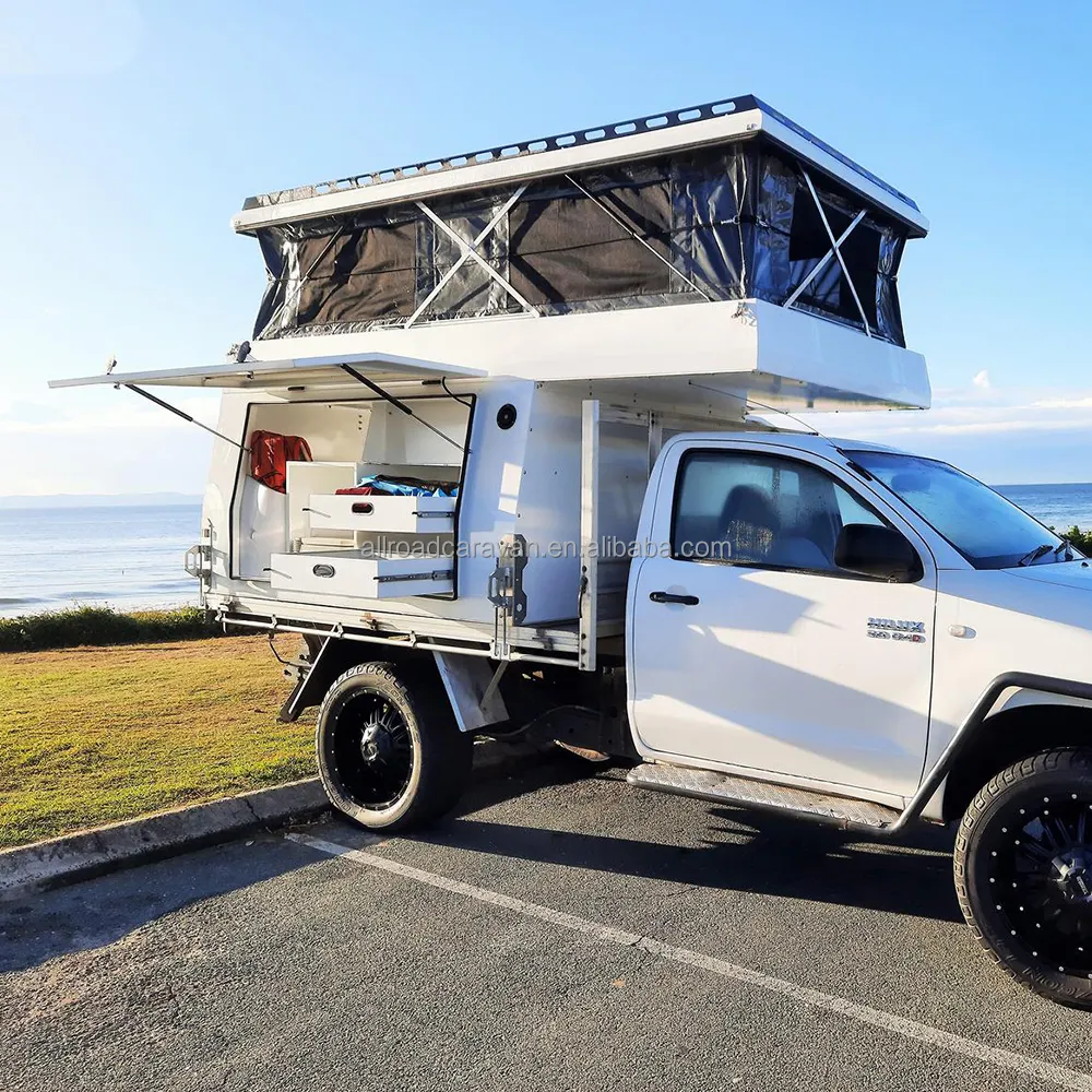 Compacte Pick-Up Camper Lichtgewicht Pop-Up Glijbaan In Campers Voor Vrachtwagen