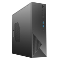 Ruix Slim Micro-ATX Aluminum Alloy Desktop Computer Case HD Audio High Efficient Classic Office PC with USB Port Mid Tower