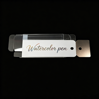 Boîte d'emballage personnalisable en PVC/PET/PP transparent givré imprimé en couleur, matériaux recyclés, pour stylos de papeterie