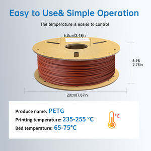 Filamento PETG Marrón LONQI de Alta Velocidad, Resistente a la Intemperie, para Impresora 3D FDM - Product Image 5