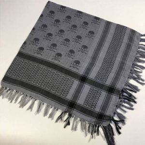 ผ้าพันคออาหรับกันลมลายหัวกะโหลก ชีมาก ฮิญาบมุสลิม ผ้าพันคอทางยุทธวิธีสำหรับทะเลทราย ผ้าฝ้าย 100% ผ้าพันคออเนกประสงค์ - Product Image 5