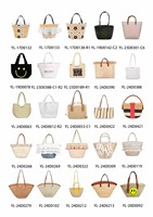 Mode nouveau sac de paille en jonc de mer grand fourre-tout tissé à la main sac de plage de voyage en plein air pour les femmes avec doublure à glissière et garniture en jean