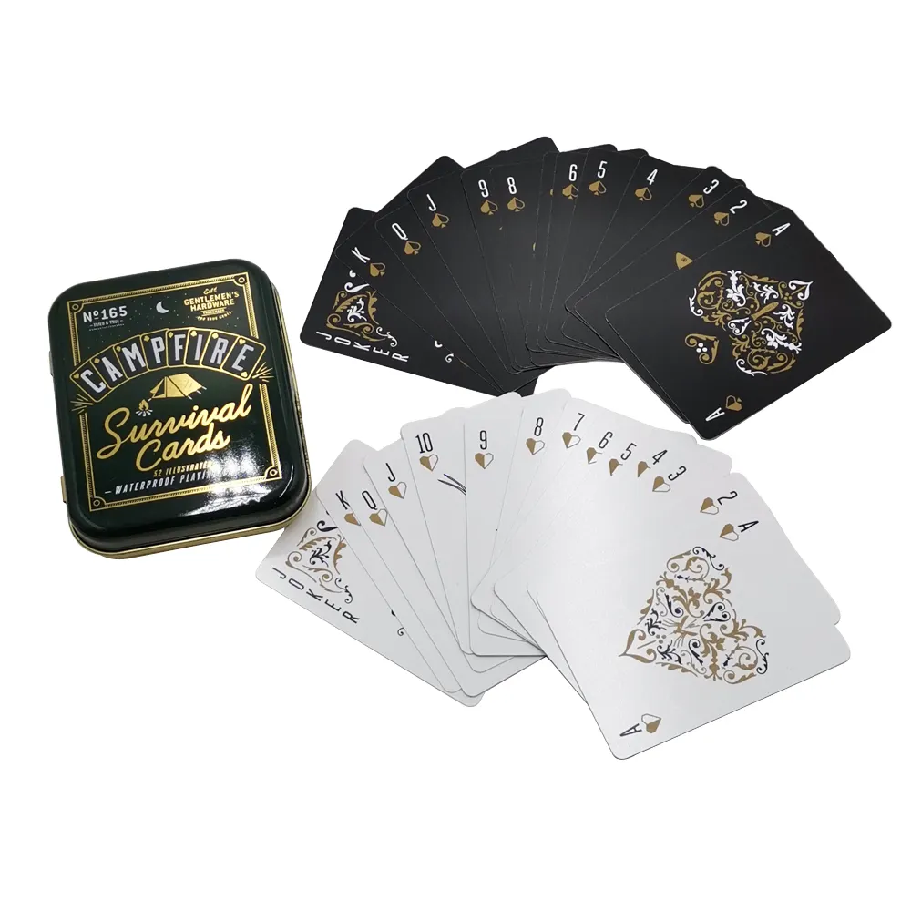 Бесплатный образец высокое качество игровая карта пользовательские игральные карты Печать Водонепроницаемый Черный покер пластиковые игральные карты