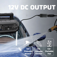 Démarreur de voiture multifonctionnel 3000A de pointe, gonfleur de pneus 150 PSI, chargeur rapide PD 45W, booster de batterie polymère 74Wh