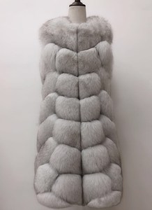 Factory OEM Service Real Fox Fur <strong>Gilet</strong> <strong>Long</strong> Ladies Fluffy and Soft Fox Fur Vest <strong>Women</strong> - Product Image 2