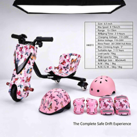 Skuter Trike Drift Listrik 3 Roda OEM Pabrik untuk Anak-anak 1/10 Motorisation Avant Tinggi Dapat Disesuaikan 36V Mobil Dijual 250W Tenaga Roda PU