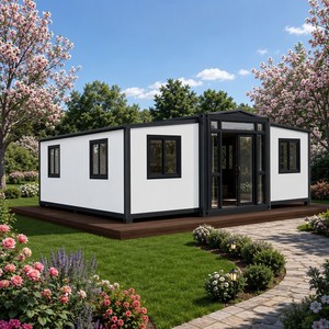 SUNRISE Modern Expandable Trailer House Luxury Modular Folding Container House <b>Camping</b> Prefab Apartment with Bathroom Kitchen - Product Image 1
