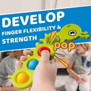 Jouets sensoriels en silicone pour bébés et tout-petits, <span class=keywords><strong>10</strong></span>+ <span class=keywords><strong>mois</strong></span>, Montessori, bulles à pousser, motricité fine - Product Image 4