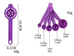 Set di 10 Utensili per <span class=keywords><strong>Pasticceria</strong></span> e Cottura: Misurini e Cucchiai, Frusta, Spatola in Silicone, Separatore per Albume, Attrezzi da Forno - Product Image 6