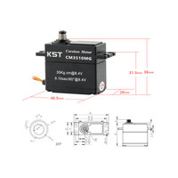 KST CM3510MG 35Kgf.cm 0.10sec RC voiture étanche numérique en métal engrenage sans noyau servomoteur pour 1/7 1/8 RC Monster RC camion Buggy