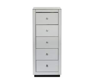<span class=keywords><strong>Commode</strong></span> haute à <span class=keywords><strong>5</strong></span> <span class=keywords><strong>tiroirs</strong></span> en miroir argenté pour le rangement des vêtements, <span class=keywords><strong>commode</strong></span> de chambre à coucher - Product Image 2