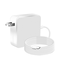 Adaptateur de chargeur pour ordinateur portable avec câble Type C intégré, 61W, design tout-en-un, remplacement pour Macbook, prise US EU UK AU