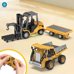 Juego de Montacargas y Camión Volquete de Aleación en Miniatura 1:64 con Control Remoto, Vehículo de Ingeniería, Juguetes de Coches RC con Música y Luces, Aprendizaje STEM - Product Image 1