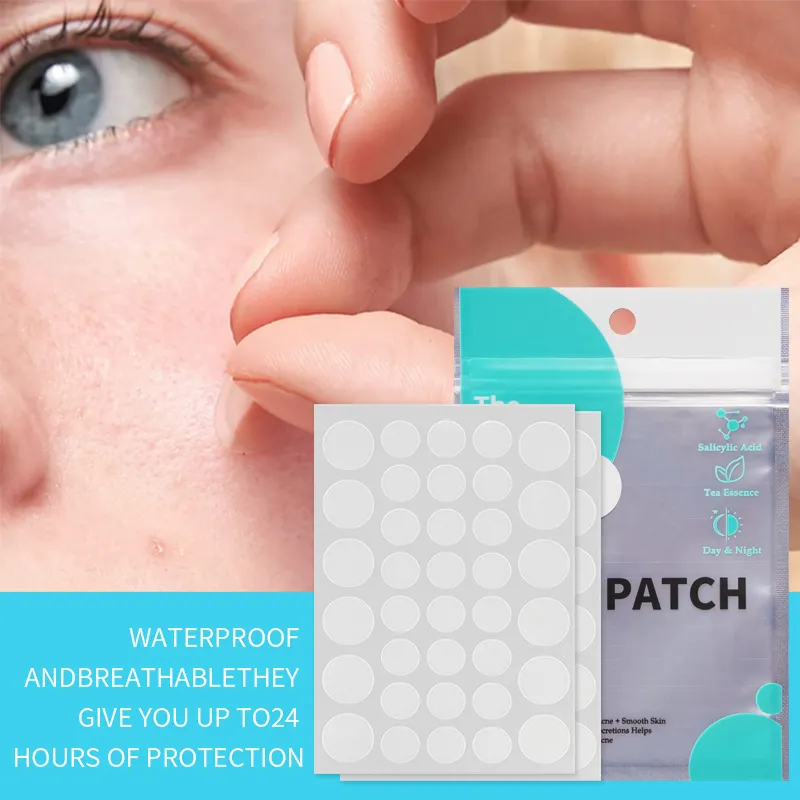 Ventas directas de fábrica Hydrocolloid Clear Healing Acne Cover Patch Spot Treatment Pimple Acne Patch