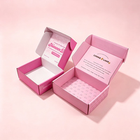 Boîte d'expédition en carton ondulé rose personnalisée avec logo imprimé pour les abonnements, les cadeaux, les colis d'e-commerce, les emballages cosmétiques