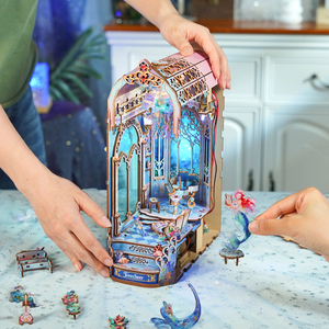 Tonecheer Deep Melody Ocean Fairytale Wand LED Musicale 3D <span class=keywords><strong>Puzzle</strong></span> Libreria a Inserto Kit Angolo Libreria per Biblioteca e Negozi di Giocattoli - Product Image 5