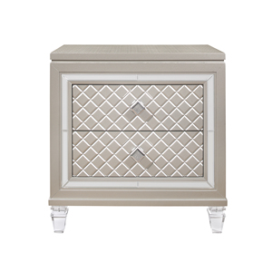 CROSS GLAM CHAMPAGNE SOLID WOOD MODERN NIGHTSTAND for HOME & HOTEL USE - Product Image 4