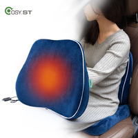 Coussin lombaire orthopédique chauffant USB en mousse à mémoire de forme OEM personnalisé, technologie de couture, température réglable, écologique