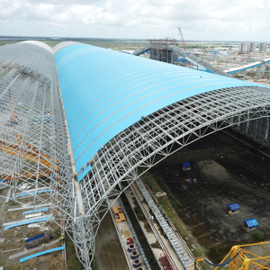 Lớn span đúc sẵn khung thép kho hiện đại công nghiệp phong cách thiết kế cấu trúc mái vòm cho hội thảo than lưu trữ nhà kho - Product Image 2