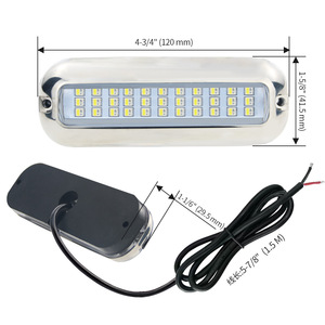 Lumière LED pour bateau 39 SMD en acier inoxydable IP68 12V 24V bleu blanc éclairage sous-marin pour piscine - Product Image 3