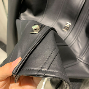 Giacche di vera pelle di agnello primavera <span class=keywords><strong>camicia</strong></span> di mezza lunghezza in pelle <span class=keywords><strong>giacca</strong></span> di pelle con bottone <span class=keywords><strong>donna</strong></span> - Product Image 3