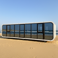 Cabane Apple préfabriquée en acier, mini-maison au design moderne, chambre personnalisée, appartement, villa extérieure, usage hôtelier et entrepôt