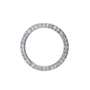 RASTP Car Interior Decorative Ring Crystal Bling Dashboard <b>Push</b> <b>Button</b> <b>Switch</b> Accessory Red Silver Blue - Product Image 4