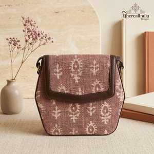 Boho Cotton Rug Sling Bag Hand Block Printed Ragzine Fabric Crossbody Bag <b>Small</b> Shoulder <b>Purse</b> Gift - Product Image 6