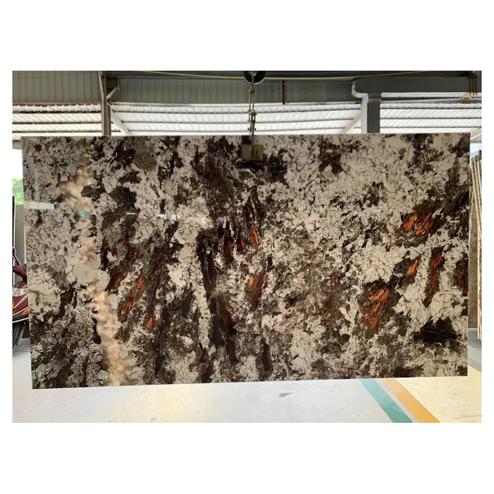 Luxus Stein Schweizer Alpen Granitplatten, Brasilien Weißer Granit Quarzit Große Platte