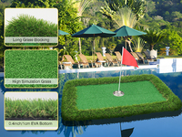 Jeu de tapis de golf Chipping Putting Green Turf Game Water Outdoor Fun Pool Golf Games Floating Golf Green for Pool