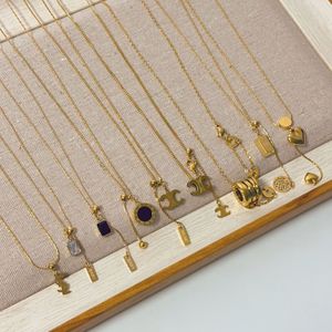 Collier chaîne de clavicule en acier inoxydable plaqué or véritable, tendance et polyvalent, vente chaude 2025 - Product Image 3