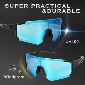 Durable Ultra-Light Frame Polarized Sports Sunglasses Blue Red Lenses Fashionable <b>for</b> <b>Men</b> and Women <b>for</b> Running and Cycling - Product Image 4